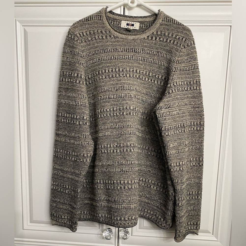 Joseph Abboud Men’s XXL Crew Neck Sweater Tan Brown Shirt Top Sweatshirt
